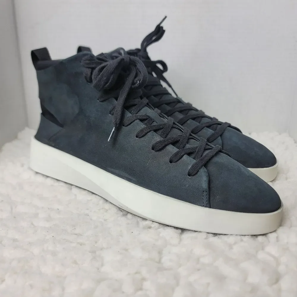 Wolf & Shepherd Cruise High Top Sneakers Mens 11 Navy Nubuck Leather Minilalist